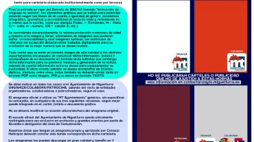 imagen ejemplo de anagramas del Ayuntamiento de Miguelturra en cartelería, diciembre 2018