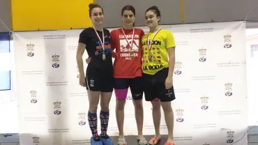 imagen de Cristina Rivas, podio en Talavera de la Reina, febrero 2017, fuente imagen Francisco Javier Rivas Rojas.