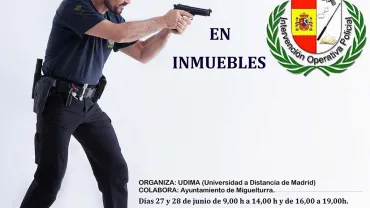 imagen del cartel del curso policial que se realizará en Miguelturra, junio 2015