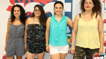 imagen de las cuatro dinamizadoras de barrios, julio 2016