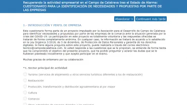 imagen encuesta Campo de Calatrava, mayo 2020