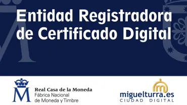 imagen del cartel anunciador de Entidad Registradora de Certificado Digital, Miguelturra