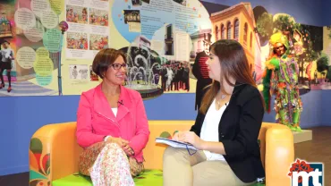 imagen de la entrevista realizada a Victoria Sobrino en Miguelturra Televisión, octubre 2018