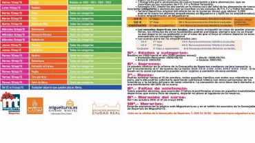 imagen cartel e información Escuelas Deportivas Miguelturra 2015/2016