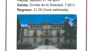 imagen del cartel de la excursión a Alcalá de Henares, abril 2019