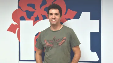 imagen de Fabián Casas Arenas en las dependencias de Radio Miguelturra, agosto 2019