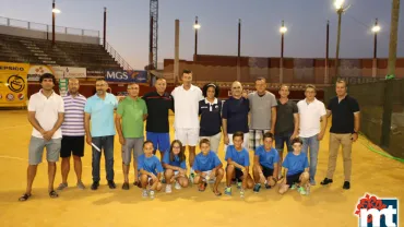 imagen de autoridades, organización y participantes Open Tenis Ciudauto Miguelturra 2016