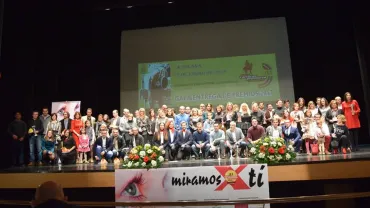 imagen de personas y clubes premiados en la Gala del Circuito de Carreras Populares 2018, fuente el propio circuito