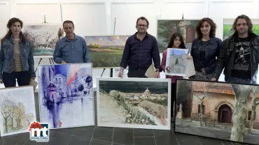 imagen de concejala, ganadores y ganadoras del Certamen de Pintura Rápida Villa Miguelturra 2018
