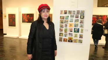 imagen de la pintora Isabel Sánchez Villaescusa, diciembre 2018, Miguelturra