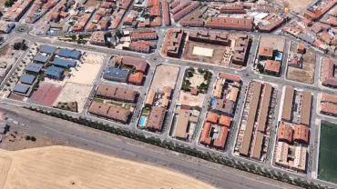 imagen capturada de Google Maps en 3d de la zona del Clara Campoamor de Miguelturra