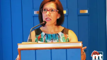 imagen de la alcaldesa Victoria Sobrino, 16 septiembre de 2015