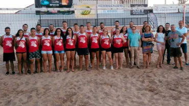 imagen de la inauguración del torneo de vóley playa, Miguelturra, julio 2018