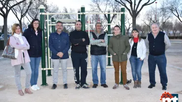 imagen de la inauguración del parque de calistenia, febrero 2019