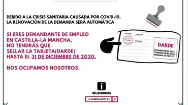 imagen cartel informativo de la oficina de empleo de Castilla-La Mancha, 2020-05-26