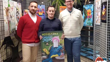 imagen del Jurado y Cartel Ganador y oficialmente anunciador del Carnaval 2019 de Miguelturra, creado por Cristobal Aguiló Domínguez