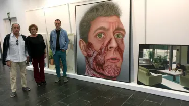 imagen del jurado y obras ganadoras del Carta Puebla de Pintura de Miguelturra 2018