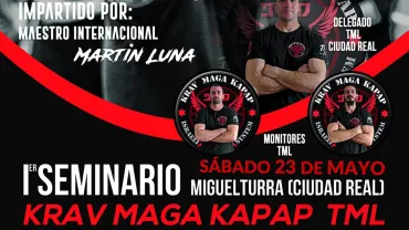 imagen cartel seminario de Krav Maga, mayo 2020 Miguelturra
