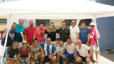 imagen de participantes y organización del Torneo de Pádel, junio 2017