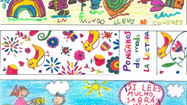 imagen de tres marcapáginas ganadores en ediciones anteriores, Miguelturra