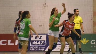 imagen de María Montoro a su paso por el equipo francés del Amberieu-en-Bugey Handball, fuente imagen Pozuelo Digital