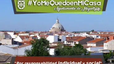 imagen fotomontaje Yomequedoencasa, Coronavirus Miguelturra 2020