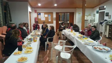 imagen de la tradicional merienda en Peralvillo, enero de 2017