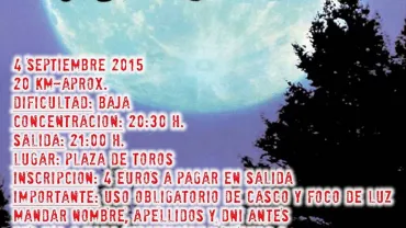 imagen cartel anunciador nocturna cicloturista Cascoloko, septiembre 2015