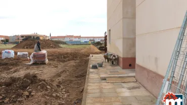 imagen de las obras de acceso a la Casa de la Capellanía de Miguelturra, noviembre 2018