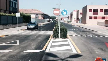imagen de las obras finalizadas en la avenida Primero de Mayo, agosto 2016