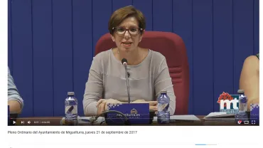 imagen captura de pantalla Pleno Ordinario septiembre 2017 en nuestro canal Youtube