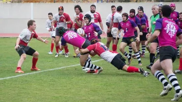 imagen de partido de rugby de Arlequines Miguelturra