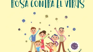 imagen de la portada del cuento "Rosa contra el Virus", abril 2020