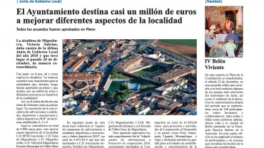 imagen de la portada del Boletín Informativo Municipal de Miguelturra de enero de 2019