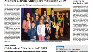 imagen de la portada del Boletín Informativo Municipal del mes de junio de 2019