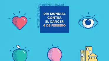 imagen del cartel en castellano del Día Mundial de la lucha contra el  Cáncer 2018. origen imagen infocancer México.