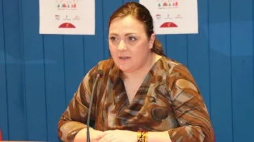 imagen de la concejala del Área de Igualdad, Ana Belén Chacón, durante la presentación de la programación.