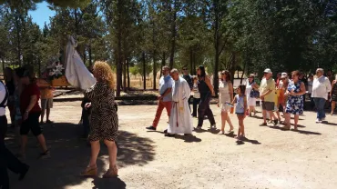 Imagen de la procesión de la Virgen Blanca, Peralvillo, Agosto 2017