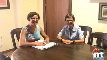 imagen de Valiña Quiroga (derecha) y Victoria Sobrino, septiembre 2018