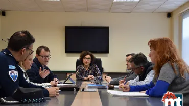 imagen de la reunión desarrollada el jueves 19 de diciembre sobre el aviso de emergencia por fuertes rachas de viento