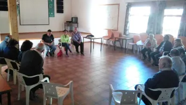 imagen de la reunión en Peralvillo, abril de 2017