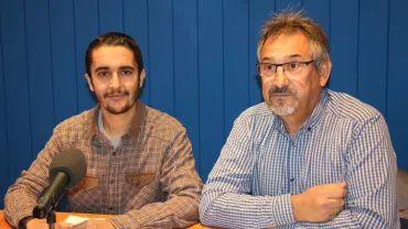 imagen de Julián Céspedes y Miguel Fernández, izquierda a derecha, durante la rueda de prensa, 2 noviembre 2017
