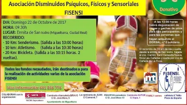 imagen cartel segunda carrera solidaria Fisensi, octubre 2017