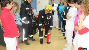 imagen de la simulación llevada a cabo en el Centro de Día de Miguelturra el 13 de noviembre de 2018