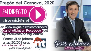 imagen alusiva al Pregón del Carnaval de Miguelturra 2020 este 21 de febrero de 2020