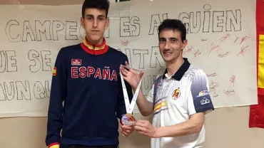 imagen de Mario Pérez Casanova y Miguel Ángel López, de izquierda a derecha, mayo 2018