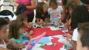 imagen del taller de llaveros septiembre 2017, imagen de Eva María Novalbos Reina