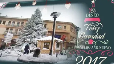 imagen de la Felicitación de Navidad del Ayuntamiento 2016. Victoria Sobrino, alcaldesa