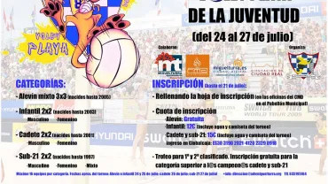 imagen del cartel del Torneo de Vóley Playa de la Juventud, julio 2017