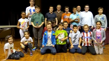 imagen participantes, organización y concejal de Deportes Torneo Ajedrez Cristo 2017